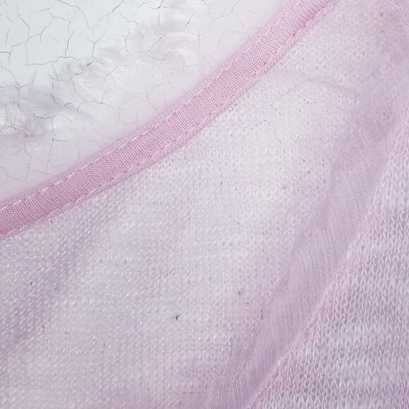 DISNEY PARKS Minnie Mouse Pink Lightweight Looseloom Fringe Edge Sweater - XL - Picture 6 of 6